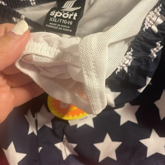 NWT Children’s Place Sport American Flag Patriotic Youth Boys Swim Trunks, XXL - Picture 9 of 9